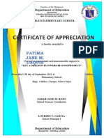 Brigada Eskwela Certificate of Appreciation