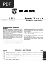 Download 2012 Ram Diesel Supplement Owners Manual by lilfroger SN65360307 doc pdf