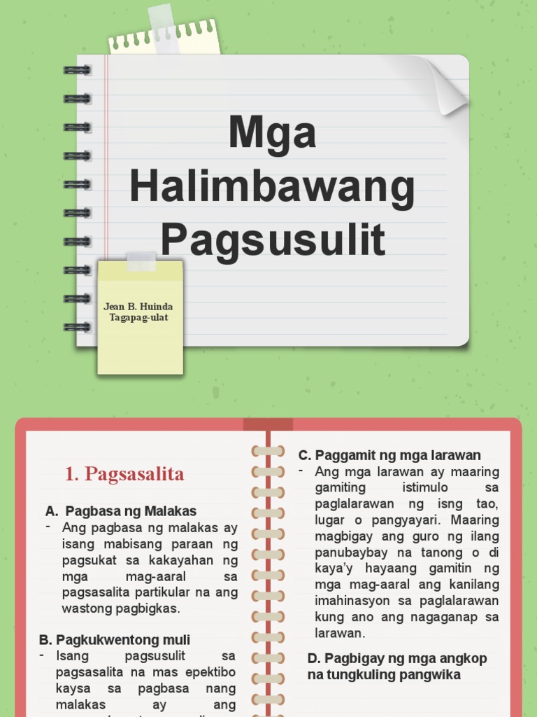 Mga Halimbawa NG Pagsusulit | PDF