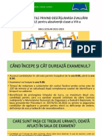 Informatii EVALUARE NATIONALA