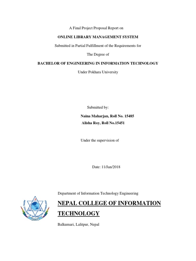 Online Library Management System Final PDF Php Software