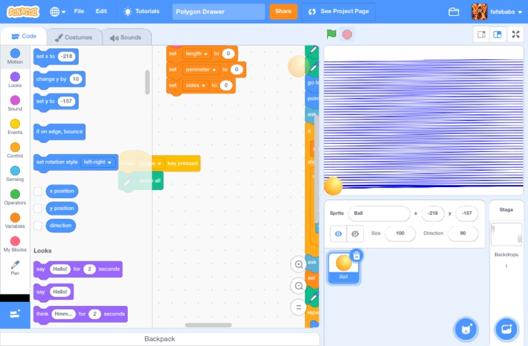 Scratch Programming: Ball Motion Guide | PDF