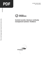 Societal Security-Business Continuity Management Systems-Guidance