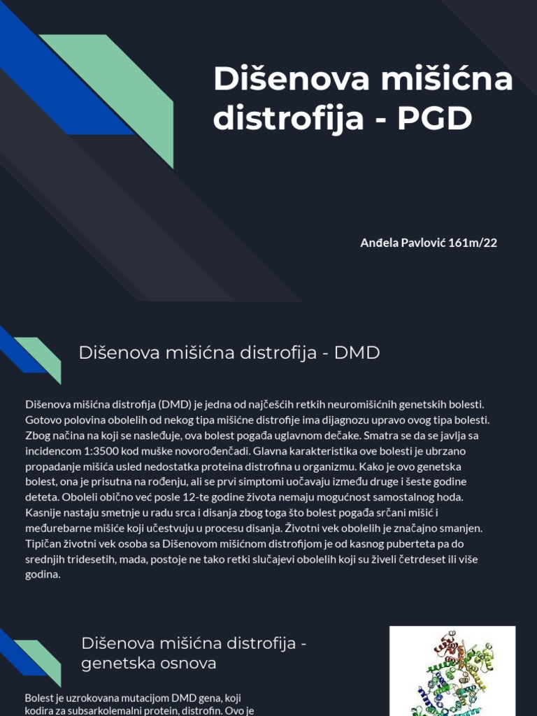 Dišenova mišićna distrofija - PGD | PDF