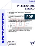 Especialidad Investigador Biblico 2023