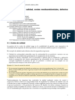 Tema 3. Costes de Calidad, Costes Medioambientales, Defectos y Daños