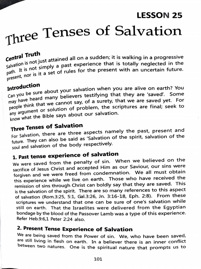 Lesson - 25 Three Tenses of Salvation | PDF