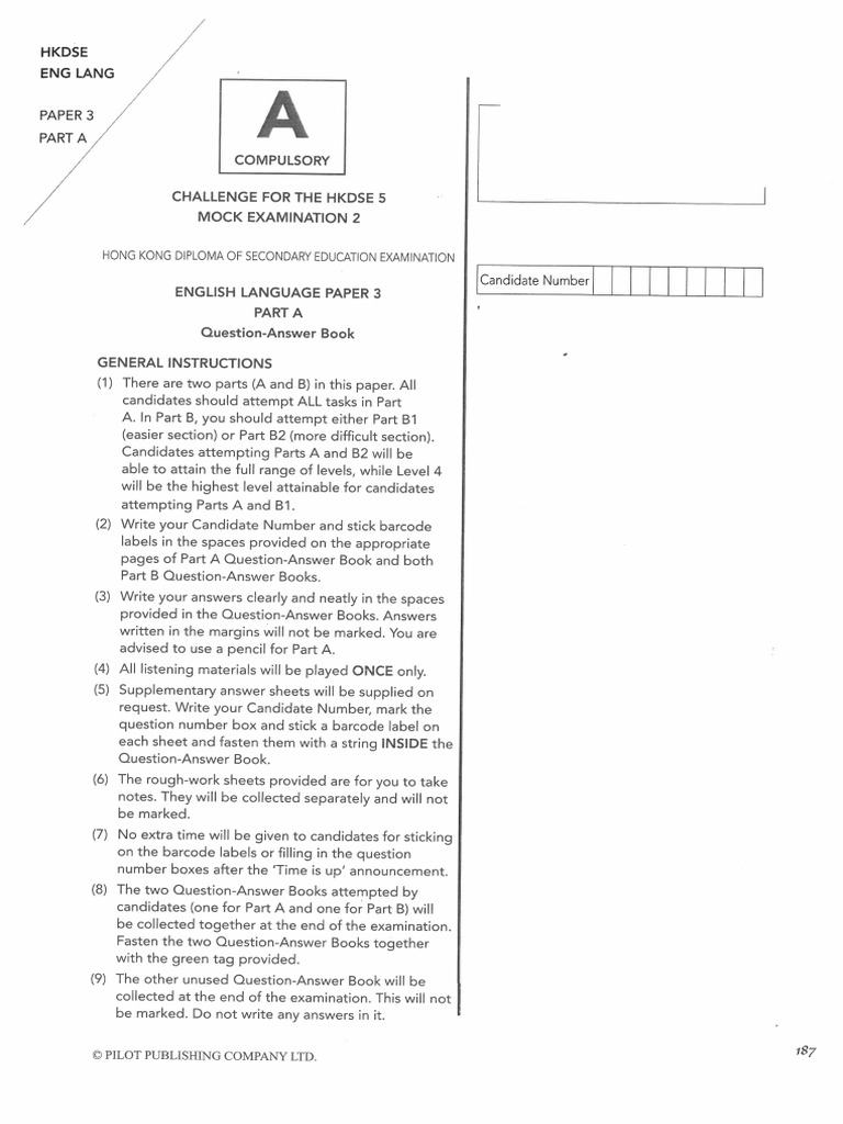 Mock Exam 2 Question Answer Book Part A Pdf