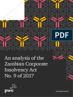 Analysis of Zambian Corporate Insolvency Act No 9 of 2017