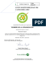 Certificado Modelo No Incluido en Alcance ODAC - Oro