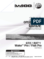 Sea Doo GTX, RXT, Wake PRO, Fish PRO Series Operator's Manual