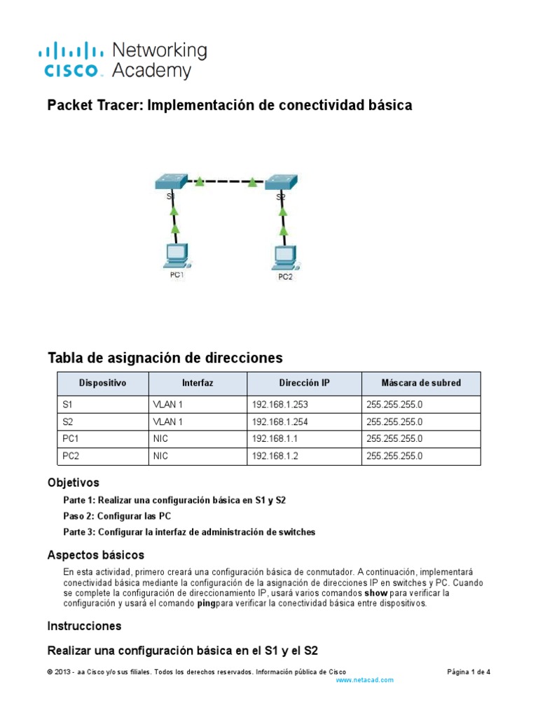 2 7 6 packet tracer implement basic connectivity download free pdf