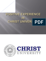 Positive Experience in Christ University