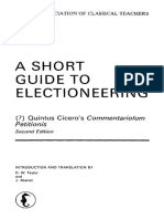 A Short Guide To Electioneering (Commentariolum Petitionis) (LACTOR3) (Q. Cicero J. Murrell, D.W. Taylor (Trans.) ) (Z-Library)