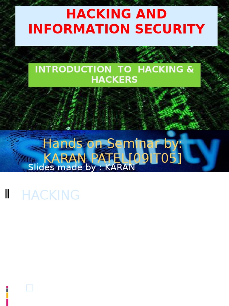 Hacking and Information Security | PDF