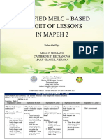 Simplified Melc-Based Budget of Lessons