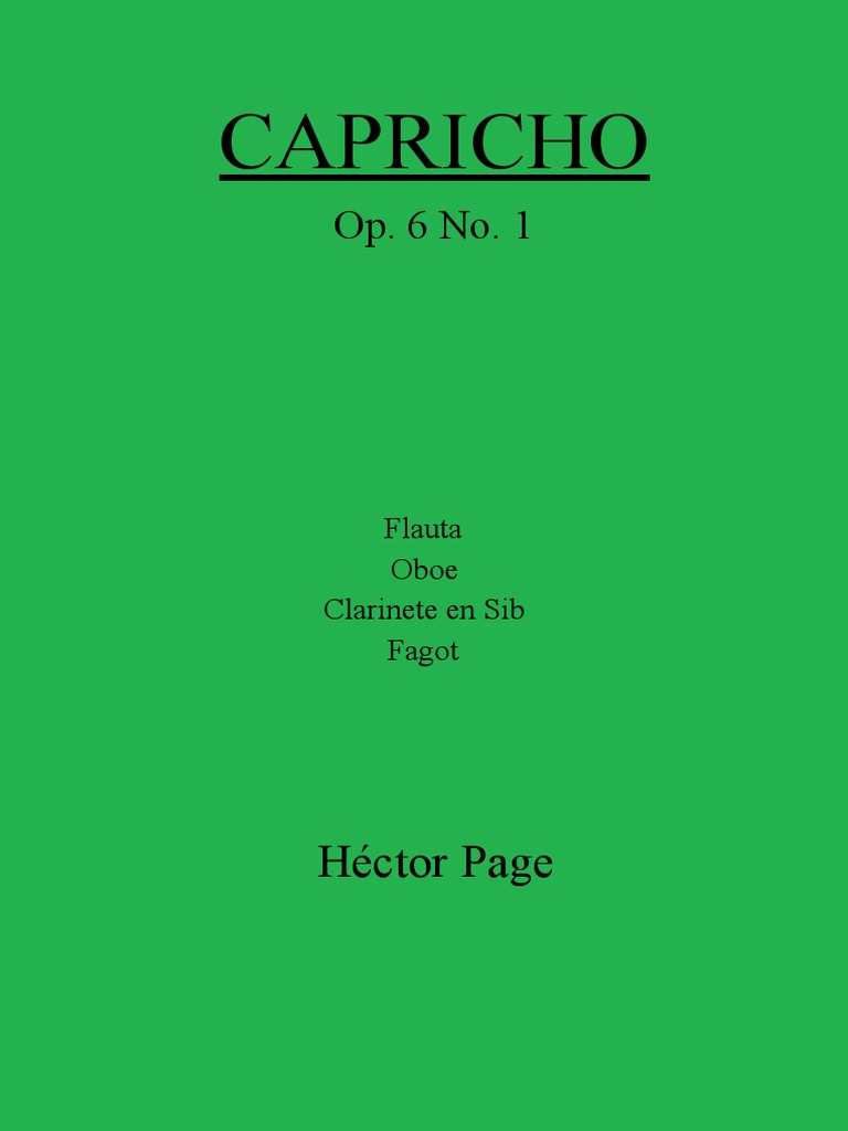 Capricho No 1 PDF Music Production Classical Compositions