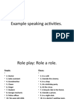 Example Speaking Activities