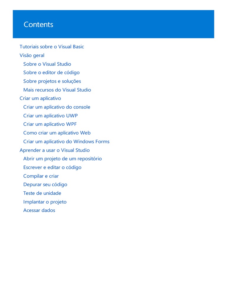 Guia Completo do Visual Studio para VB | PDF | Janela (informática) | Basic