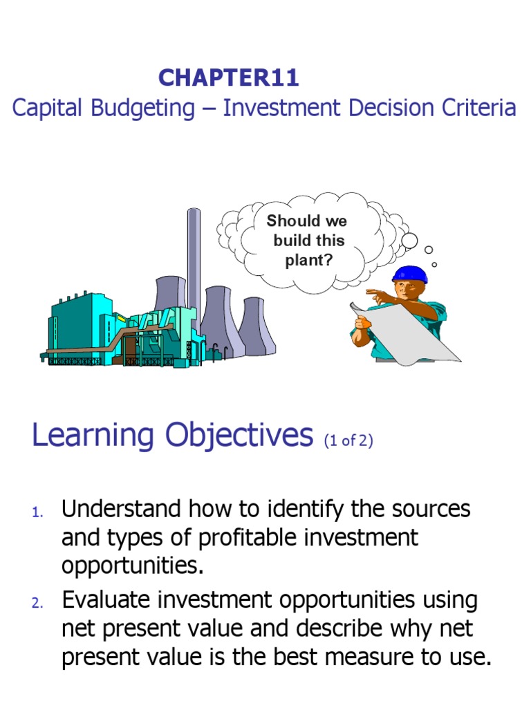 Capital Budgeting Investment Decision Criteria Pdf