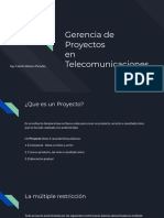 #1 Gerencia de Proyectos en Telecomunicaciones