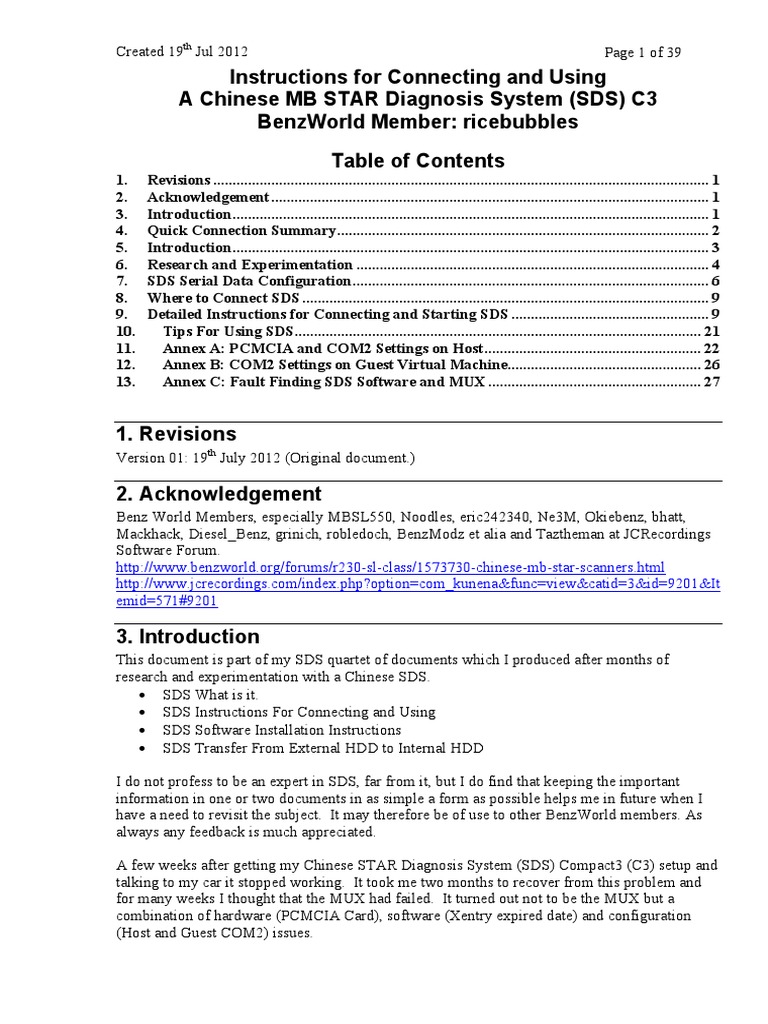 SDS Instructions For Connecting and Using Version 01 PDF Laptop