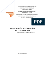 Clasificación de Los Diseños de Investigación