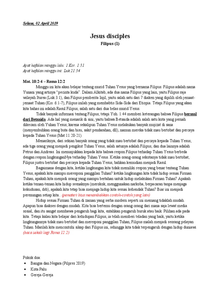Filipus 1 | PDF