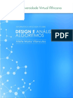 Design e Análise de Algoritmos (Portugués) Autor Arlete Maria Vilanculos