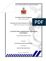 Domingues - A Venda de Falsos Estupefacientes e Substâncias Psicotrópicas