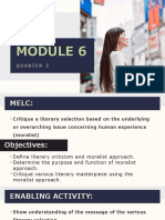 Q3 - Module 6 (Moralist Approach)