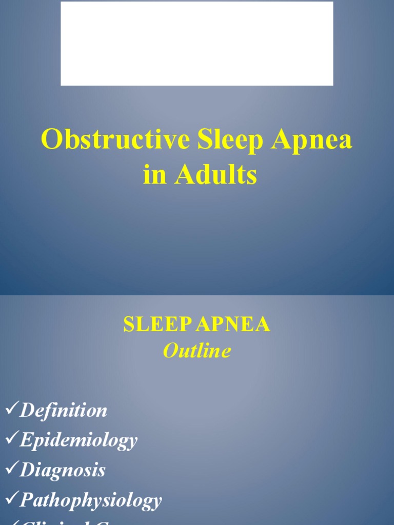 Obstructive Sleep Apnea Overview | PDF | Sleep Apnea | Sleep