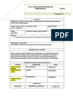 Acta Conformación Brigada de Emergencias