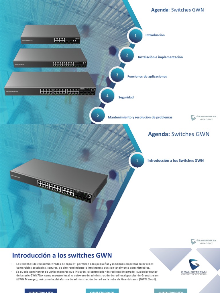 Spanish GWN Switches GCS V3.0 PDF Conmutador de red Calidad de