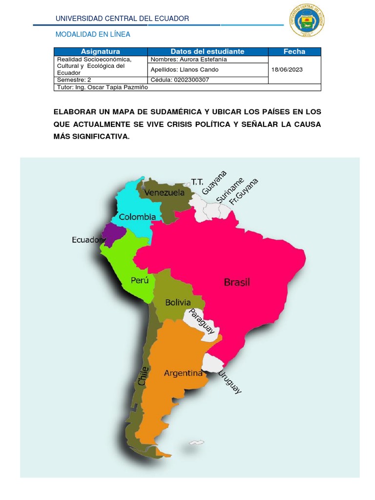 Mapa de America Del Sur | PDF | América del Sur | Américas