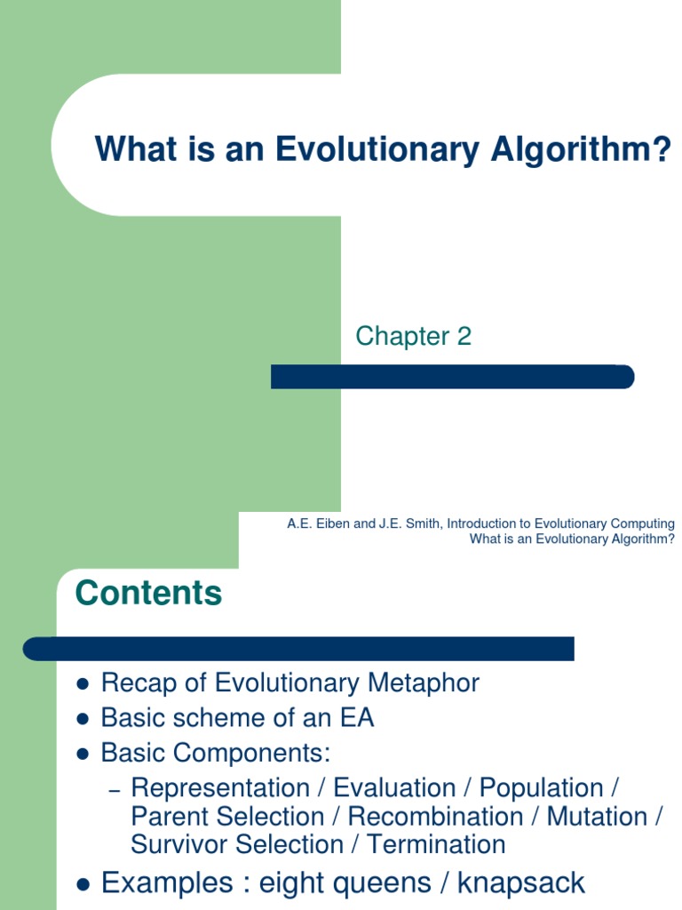 What Is An Evolutionary Algorithm? | PDF