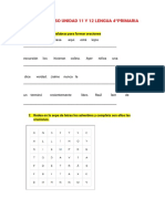 Ficha de Repaso Unidad 11 y 12 Lengua 4ºprimaria