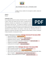 Asignaciones y Estructura Del Informe de Investigacion