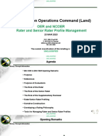 Rater and Senior Rater Profile Management LPD