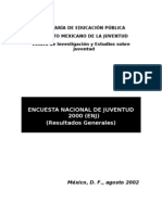 Encuesta Nacional D e Juventud 2000