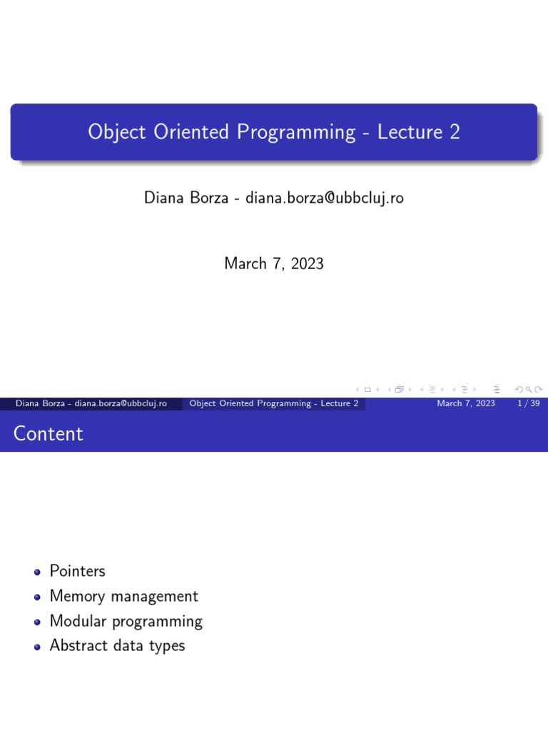 Object Oriented Programming: Pointers Explained | PDF | Pointer ...