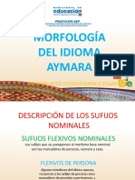 Morfología Del Idioma Aymara: Yatichiri: Avile Choquehuanca Edgar