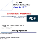 Lecture 16-17 AV-337 Quarter Wave Transformer - WN