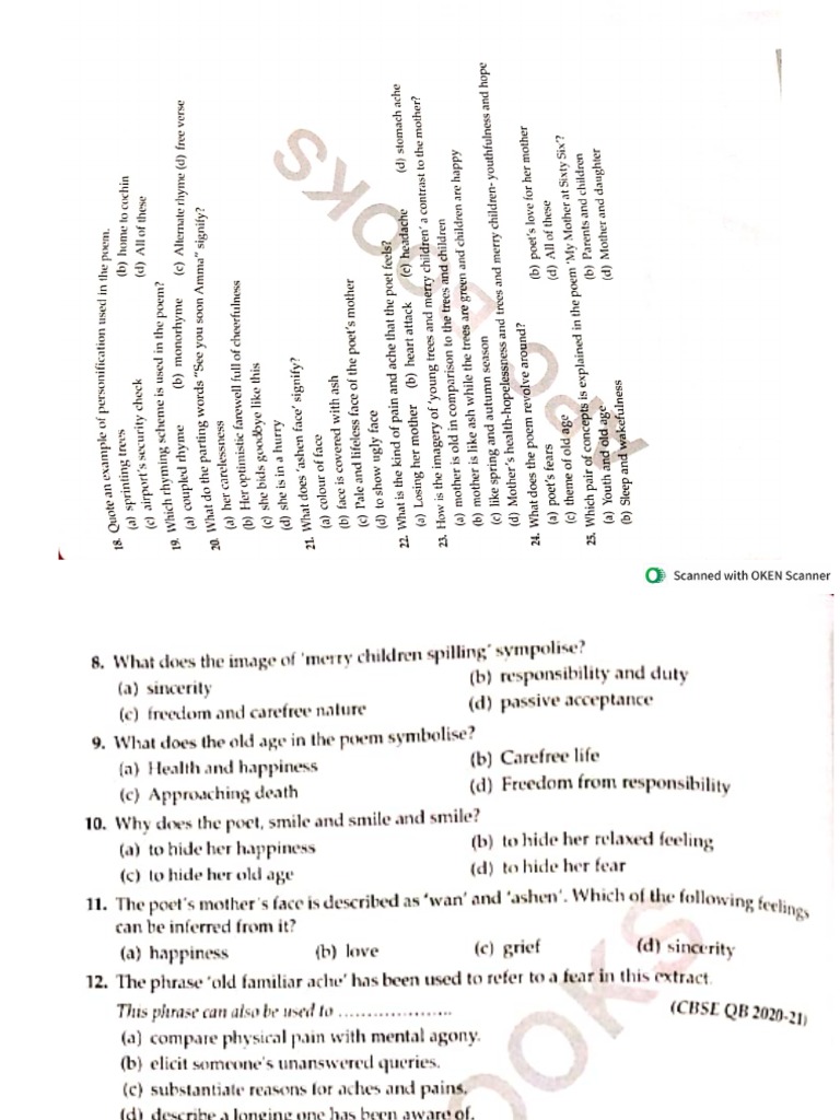 English MCQ Question PDF