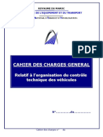 Cahier Des Charges Relatif a l'Organisation Du Controle Technique