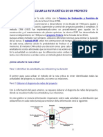 Métodos para Calcular La Ruta Crítica de Un Proyecto