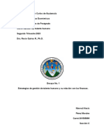 Ensayo No. 1 Estrategias de Gestión de Talento Humano y Su Relación Con Las Finanzas Nimrod Pérez 201505899