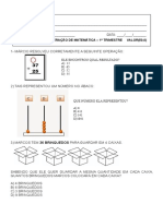 Avaliação Recuperação de Matemática