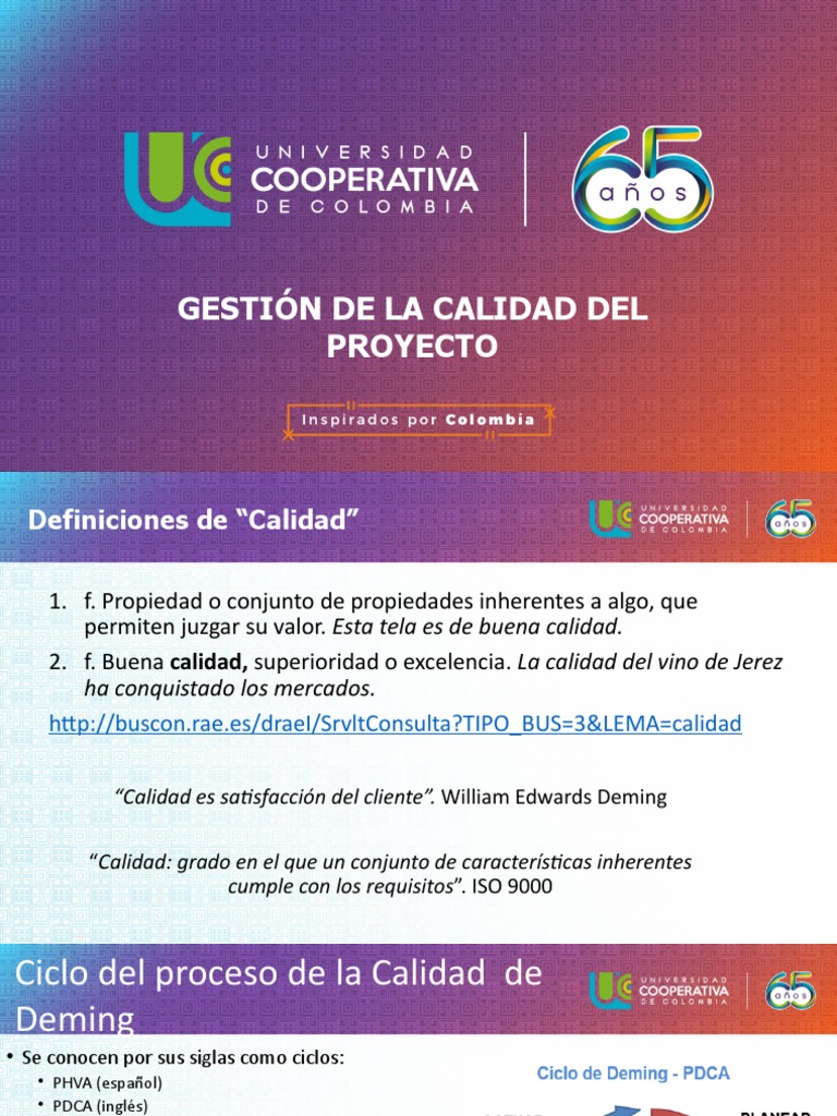 Gestión de Calidad en Proyectos y Software | PDF | Software | Calidad ...