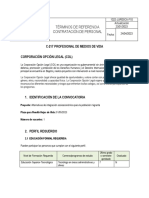 Términos de Referencia Contratación de Personal: C-217 Profesional de Medios de Vida Corporación Opción Legal (Col)